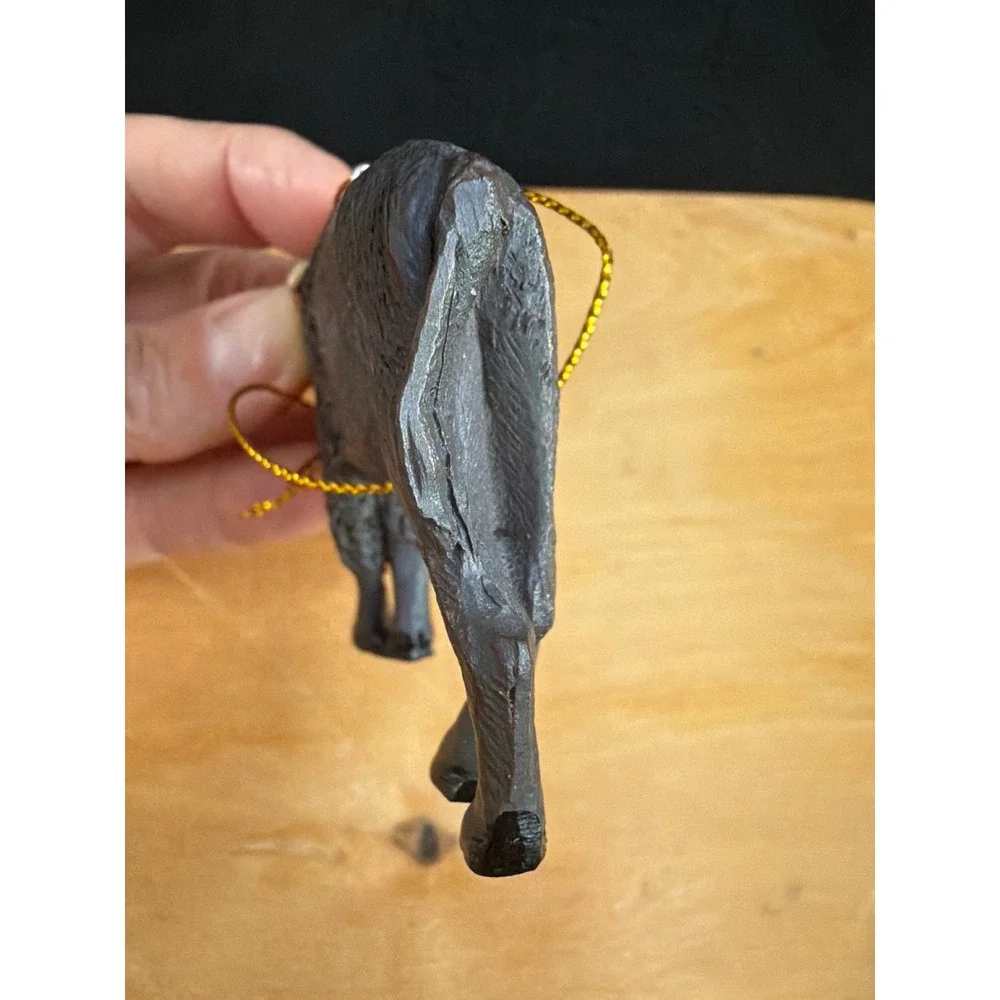 American Bison Buffalo Christmas Ornament Wildlife Western Rustic Figurine Brown